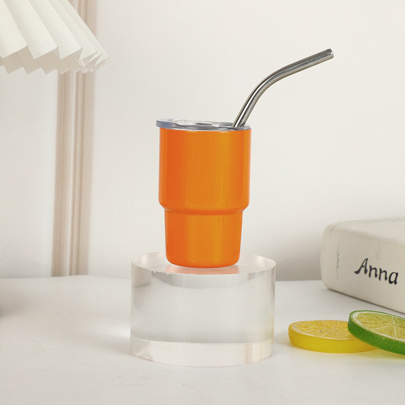 Home stainless steel straw cup, 3 oz anti-drop small wine glass. - Image 4