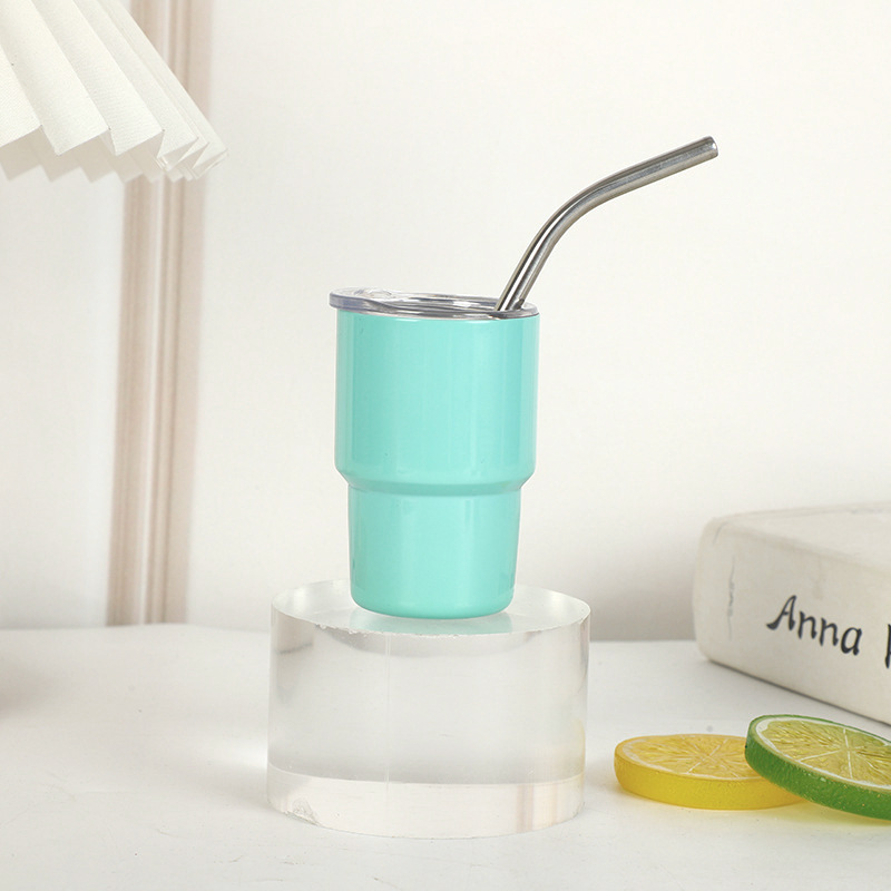 Home stainless steel straw cup, 3 oz anti-drop small wine glass. - Image 6