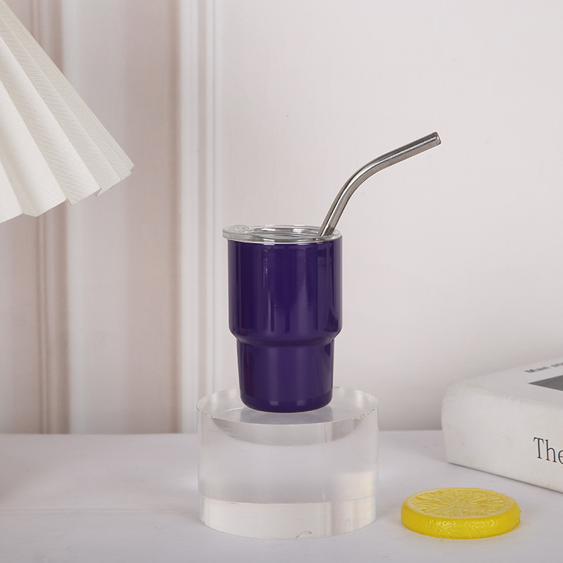 Home stainless steel straw cup, 3 oz anti-drop small wine glass. - Image 7