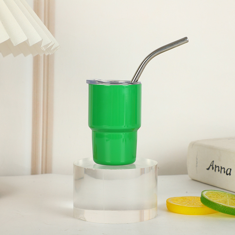 Home stainless steel straw cup, 3 oz anti-drop small wine glass. - Image 5